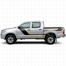 Twin Stripes Door and Rear Side Vinyl Decal Kit for Toyota Hilux 2004-2015_2
