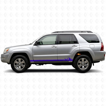 Mountains Thin Stripes Rocker Panel Vinyl Decal for Toyota 4Runner 2002-2009 2