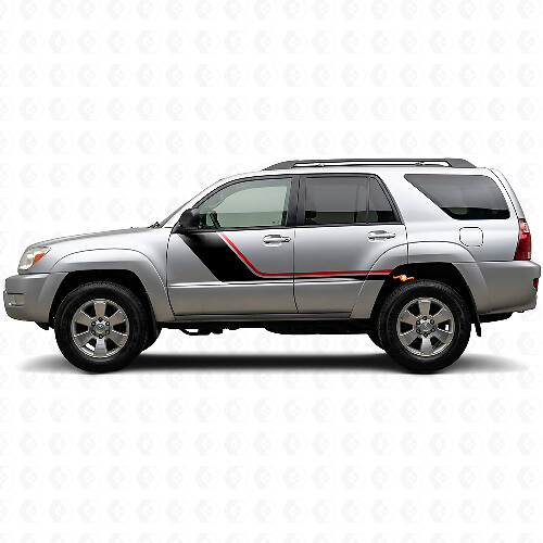 Kit de vinilo lateral de rayas gemelas para Toyota 4Runner 2002-2009