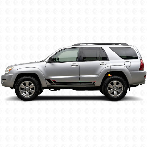 Twin Stripes Rocker Panel Vinyl Decal Kit for Toyota 4Runner 2002-2009 1