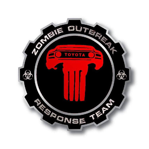 Zombie Outbreak Response Team Side Vinyl Decals for Toyota FJ Cruiser