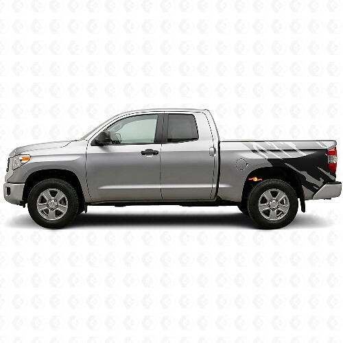Mud Splash Graphic Rear Side Vinyl Decal for Toyota Tundra 2007-2021 1