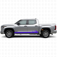 Mountains Thin Stripes Rocker Panel Vinyl Decal for Toyota Tundra 2022+_2