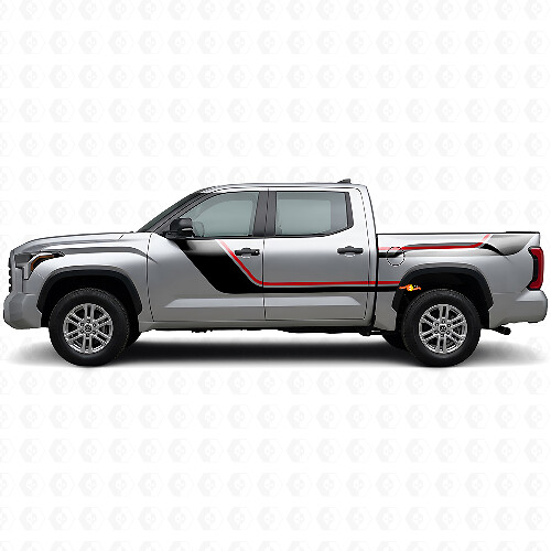 Twin Stripes Door and Rear Side Vinyl Decal Kit for Toyota Tundra 2022+