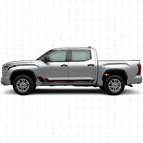 Twin Stripes Rocker Panel Vinyl Decal Kit for Toyota Tundra 2022+