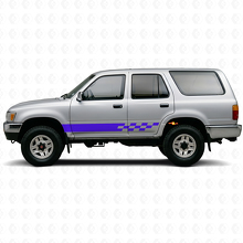 Checkered Stripes Rocker Panel Vinyl Decal for Toyota 4Runner 1989-1995 2