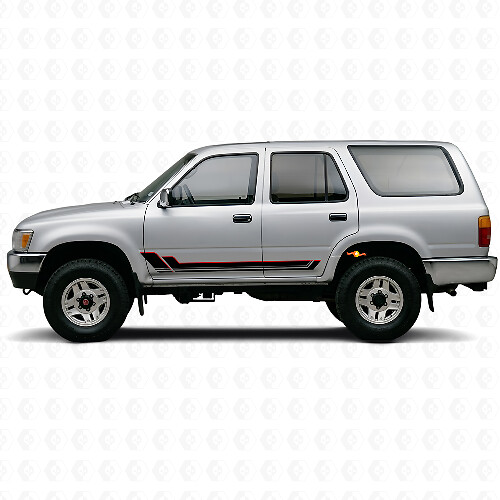 Twin Stripes Rocker Panel Vinyl Decal Kit for Toyota 4Runner 1989-1995 1