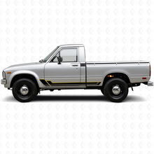 Twin Stripes Rocker Panel Vinyl Decal Kit for Toyota Hilux 1978-1983_2