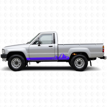 Mountains Thin Stripes Rocker Panel Vinyl Decal for Toyota Hilux 1983-1988_2
