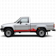 Mountains Thin Stripes Rocker Panel Vinyl Decal for Toyota Hilux 1983-1988_3