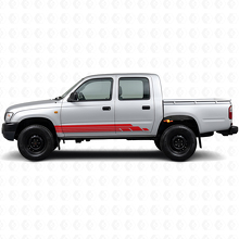 Curved Stripes Rocker Panel Vinyl Decal Kit for Toyota Hilux 1997-2004_3
