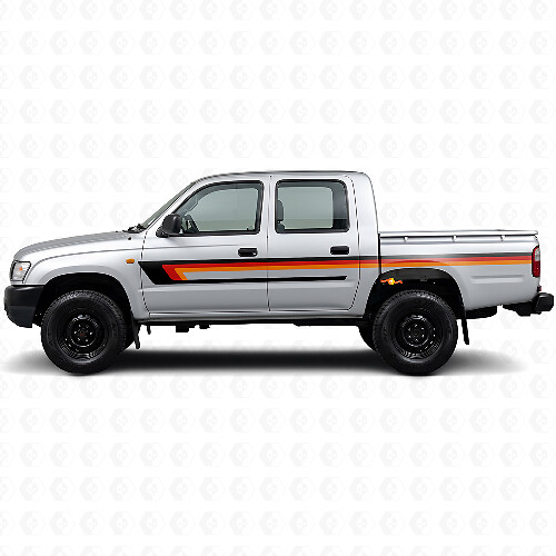 Triple Stripes Door Side Vinyl Decal for Toyota Hilux 1997-2004 1