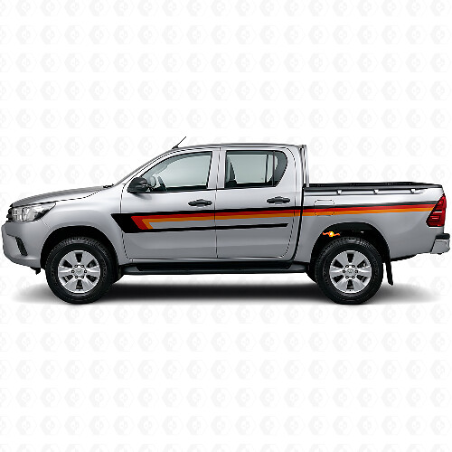 Triple Stripes Door Side Vinyl Decal for Toyota Hilux 2015+ 1