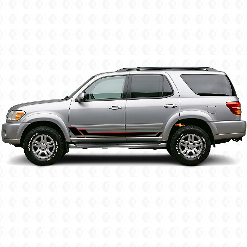 Twin Stripes Rocker Panel Vinyl Decal Kit for Toyota Sequoia 2000–2007 1