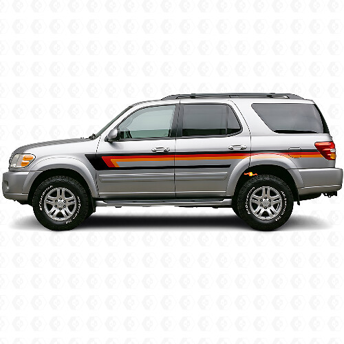 Triple Stripes Door Side Vinyl Decal for Toyota Sequoia 2000-2007 1