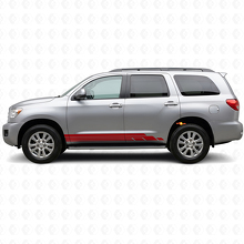 Curved Stripes Rocker Panel Vinyl Decal Kit for Toyota Sequoia 2007-2022 3