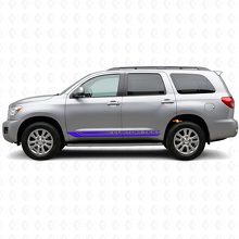 Checkered Curved Stripes Rocker Panel Vinyl Decal for Toyota Sequoia 2007-2022 2