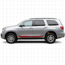 Checkered Curved Stripes Rocker Panel Vinyl Decal for Toyota Sequoia 2007-2022 3