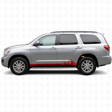 Mountains Thin Stripes Rocker Panel Vinyl Decal for Toyota Sequoia 2007-2022 3