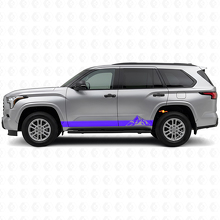 Mountains Style Stripes Rocker Panel Vinyl Decal Kit for Toyota Sequoia 2022+ 2