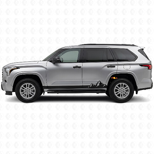 Mountains Thin Stripes Rocker Panel Vinyl Decal for Toyota Sequoia 2022+ 1
