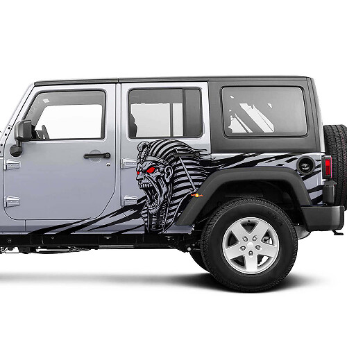 Angry Pharaoh Side Vinyl Decal Kit for Jeep Wrangler Unlimited_1