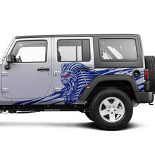Angry Pharaoh Side Vinyl Decal for Jeep Wrangler Unlimited 2