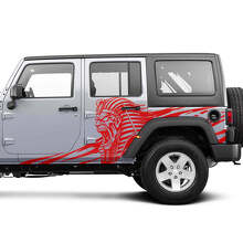 Angry Pharaoh Side Vinyl Decal Kit for Jeep Wrangler Unlimited_3