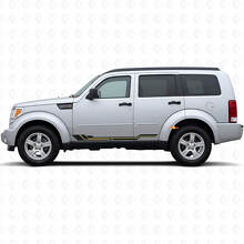 Vinyle autocollant à bandes courbes pour panneau latéral de bas de caisse Dodge Nitro 2007-2011 2