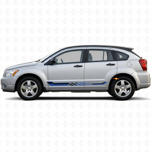 Checkered Flag Side Stripes Vinyl Decal for Dodge Caliber 2007–2012 2