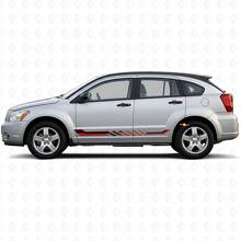 Checkered Flag Side Stripes Vinyl Decal for Dodge Caliber 2007–2012 3