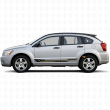 Curved Stripes Rocker Panel Vinyl Decal for Dodge Caliber 2007-2012 2