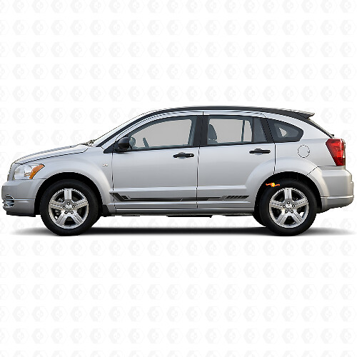 Racing Style Side Stripes Vinyl Decal for Dodge Caliber 2007-2012 1