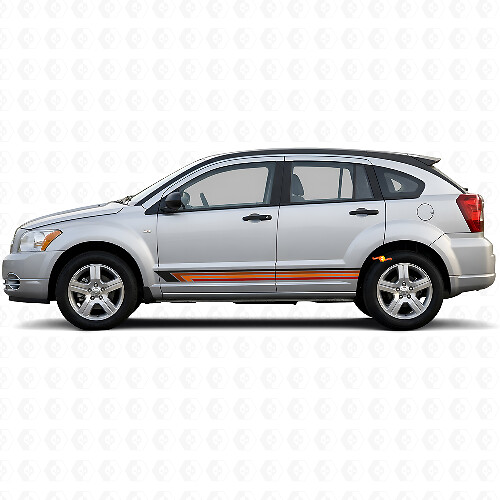 Vintage Straight Stripes Side Vinyl Decal for Caliber 2007-2012 1
