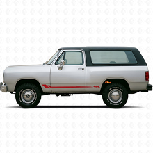 Vinyle Latéral à Bandes Nid d'Abeille pour Dodge Ramcharger 1974-1993 3