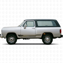 Vinyl Decal Curved Stripes Rocker Panel for Dodge Ramcharger 1974-1993 2