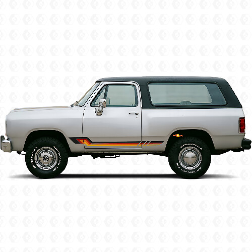 Vintage Style Side Stripes Vinyl Decal for Dodge Ramcharger 1974-1993 1
