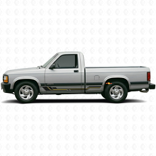 Curved Stripes Rocker Panel Vinyl Decal for Dodge Dakota 1987-1996 2