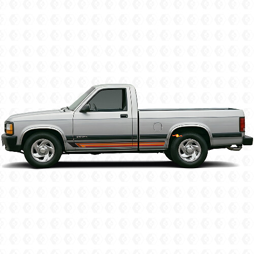 Vintage Straight Stripes Side Vinyl Decal for Dakota 1987-1996 1