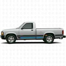 Vintage Straight Stripes Side Vinyl Decal for Dakota 1987-1996 2