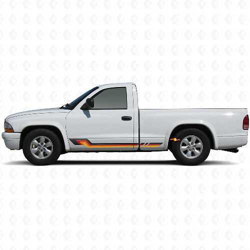 Vintage Style Side Stripes Vinyl Decal for Dodge Dakota 1997-2004 1