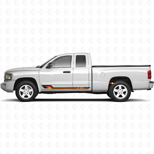 Vintage Style Side Stripes Vinyl Decal for Dodge Dakota 2005-2011