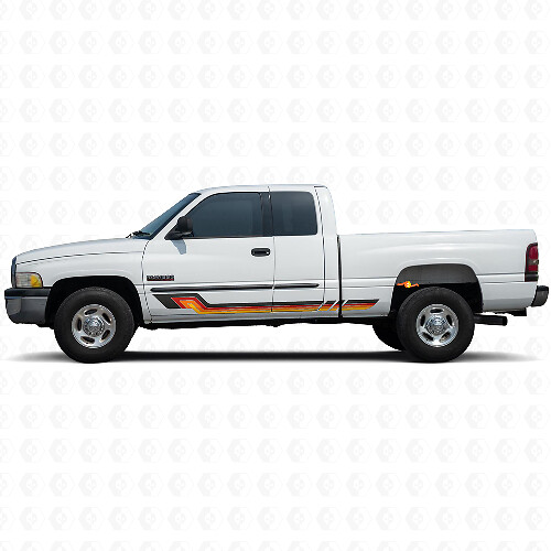 Vintage Style Side Stripes Vinyl Decal for Dodge Ram 1500 1994-2001 1