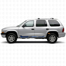 Checkered Flag Side Stripes Vinyl Decal for Dodge Durango 1998-2003 2