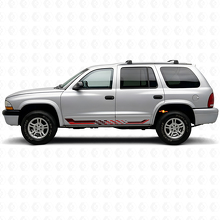 Checkered Flag Side Stripes Vinyl Decal for Dodge Durango 1998-2003 3