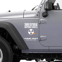 Zombie Outbreak Response Vehicle Vinyl Decal for Jeep Wrangler Rubicon_2