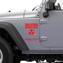 Zombie Outbreak Response Vehicle Vinyl Decal for Jeep Wrangler Rubicon_3