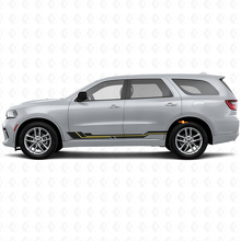 Curved Stripes Rocker Panel Vinyl Decal for Dodge Durango 2011+ 2