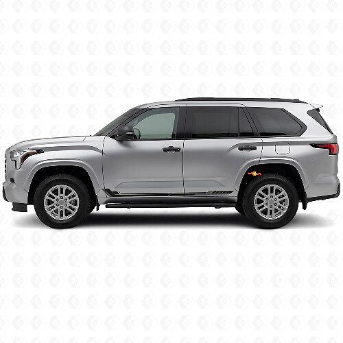 Vinyl decal de bandes latérales style course pour Toyota Sequoia 2022+ 1