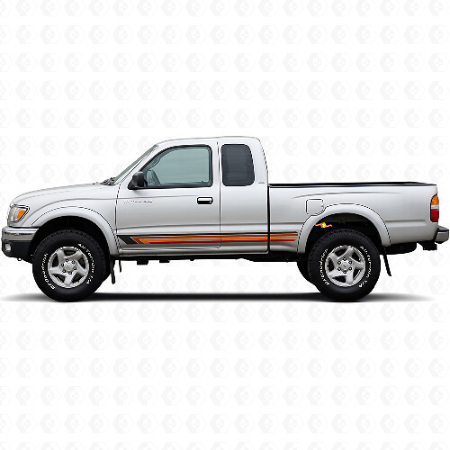 Vintage Straight Stripes Side Vinyl Decal for Toyota Tacoma 1995-2004